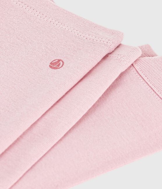 Leggings in cotone tinta unita neonato rosa JOLI