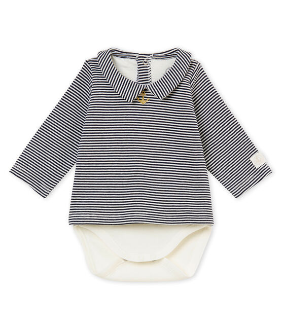 Body tee-shirtML bebé maschio blu SMOKING/bianco MARSHMALLOW