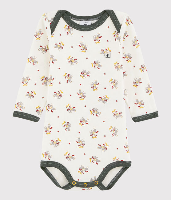 Body manica lunga bebè maschietto bianco MARSHMALLOW/bianco MULTICO