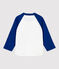 T-shirt in cotone bebè. bianco MARSHMALLOW/blu MAJOR