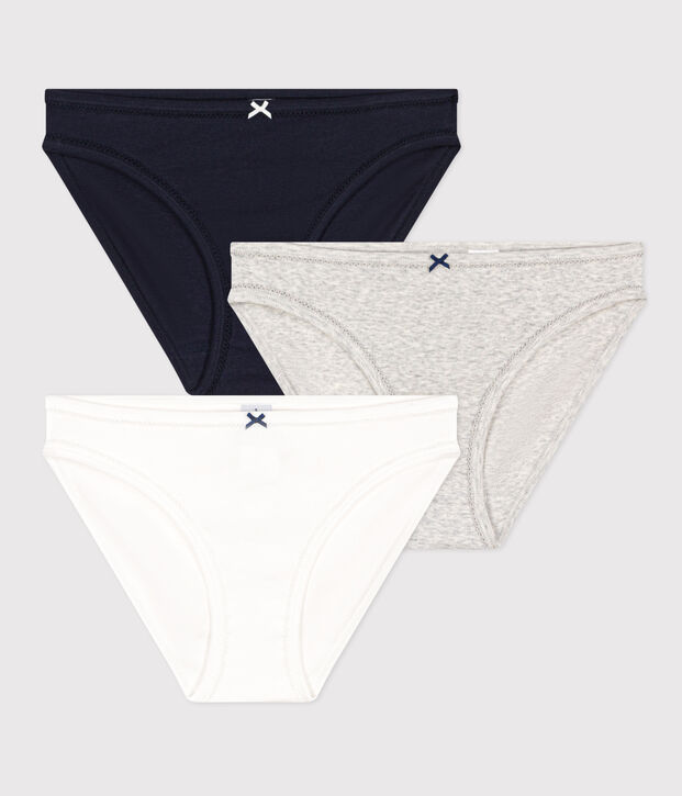 Confezione da 3 slip di cotone donna multicolore