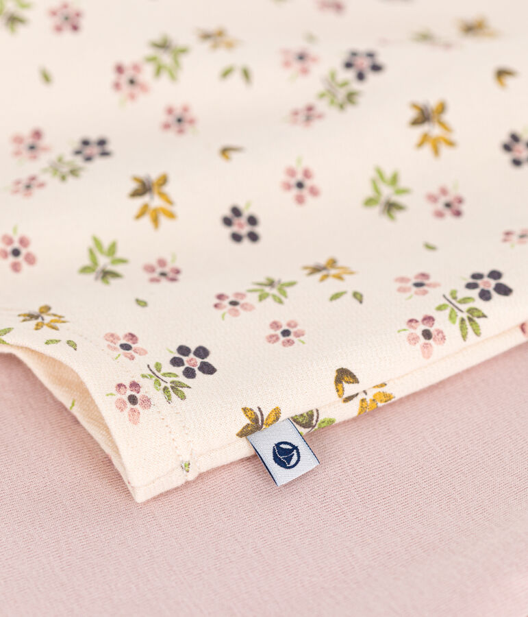 Camicia da notte in tessuto felpato spazzolato con stampa a fiori bambino rosa SALINE/bianco MULTICO