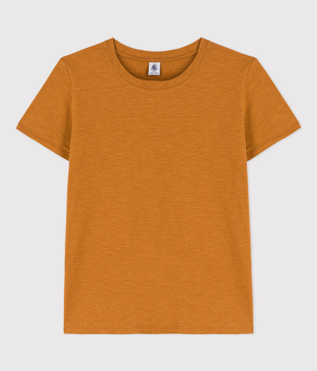 T-shirt LE DROIT girocollo in cotone donna marrone