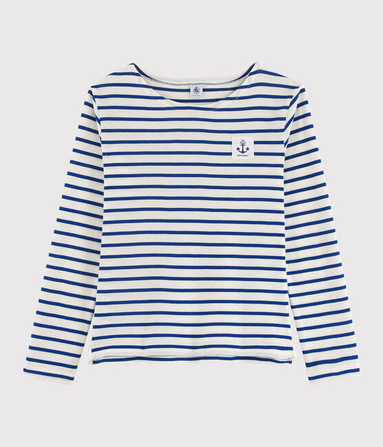 Marinière leggera "Cuore" Donna bianco MARSHMALLOW/blu SURF