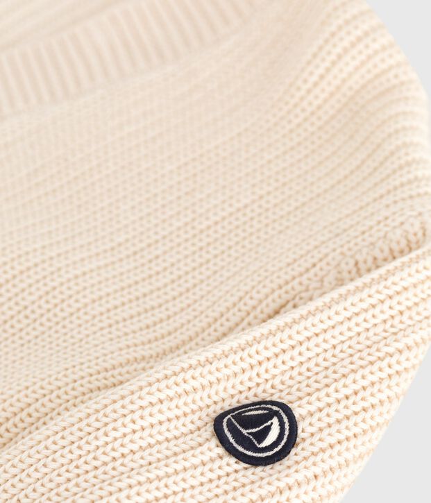 Cardigan in cotone a righe donna ecru/blu