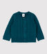 Cardigan in lana e cotone bebè.
