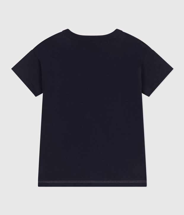 T-shirt bambino in jersey blu/multicolore