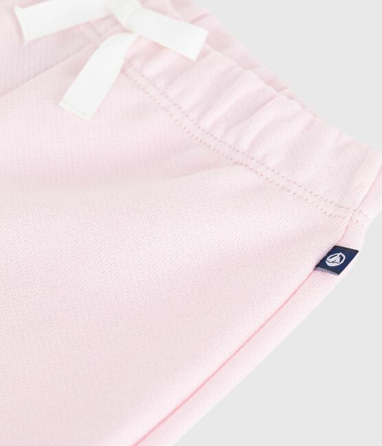 Joggers in cotone tinta unita neonato rosa BARELY