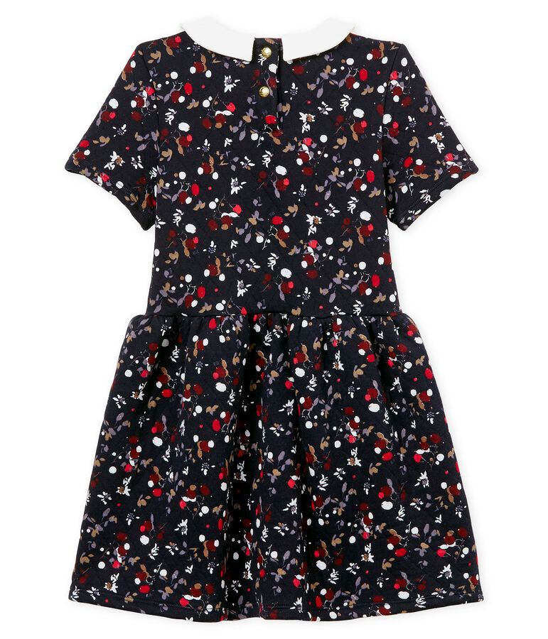 Abito a maniche corte per bambina blu/multicolore