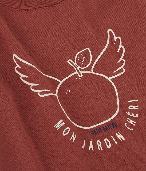 T-shirt  maniche corte in cotone bambino marrone