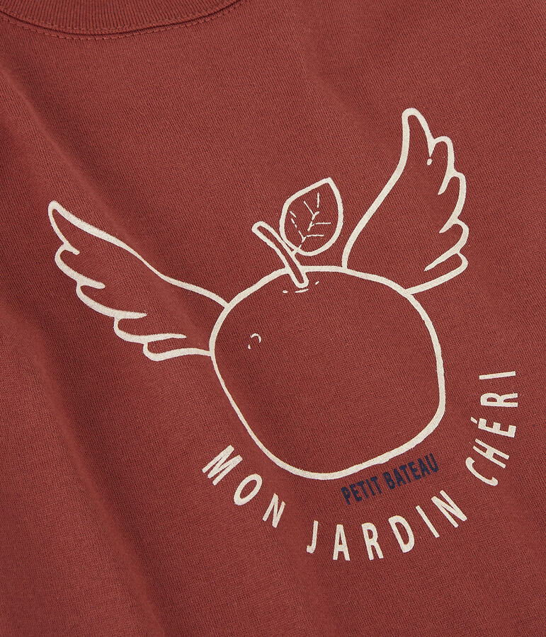 T-shirt  maniche corte in cotone bambino marrone