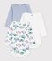 Set di body a maniche lunghe in cotone con stampa Parigi neonato multicolore