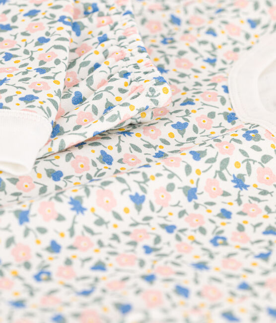Pigiama in tubique motivo floreale bambina bianco MARSHMALLOW/bianco MULTICO