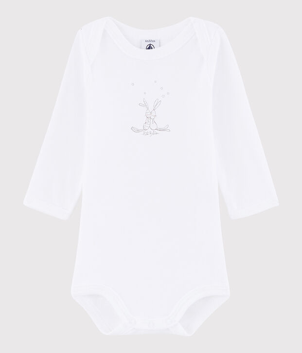 Body manica lunga beb&egrave; unisex bianco