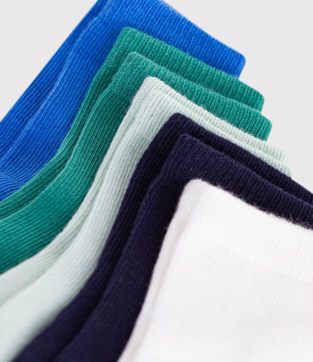 5 paia di calzini in cotone tinta unita neonato multicolore
