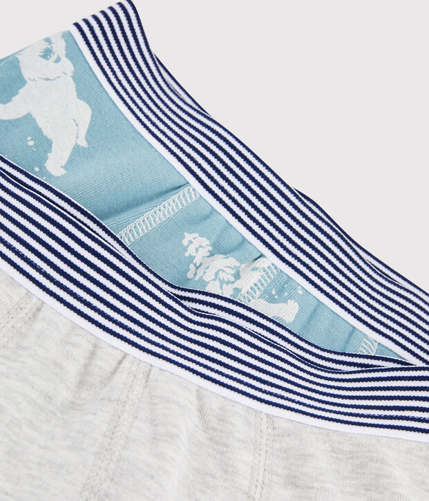 Confezione da 2 boxer fantasia yeti da bambino multicolore