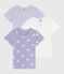 Set di T-ahirt a maniche corte in cotone con cuori stampati bambina variante 1