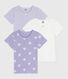Set di T-ahirt a maniche corte in cotone con cuori stampati bambina