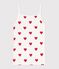 Canottiera con spalline ICONICA in cotone BIO donna bianco MARSHMALLOW/rosso TERKUIT