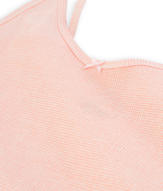 Canottiera con spalline donna bianco MARSHMALLOW/rosa ROSAKO