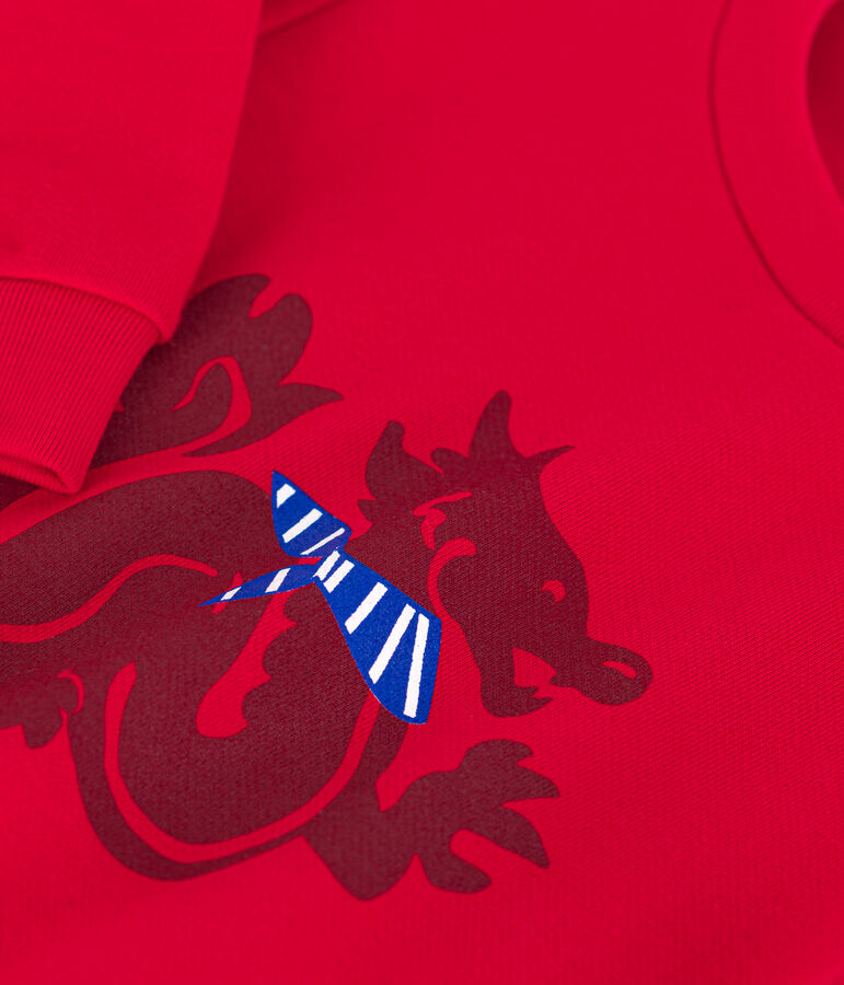 Felpa in molleton bambino rosso