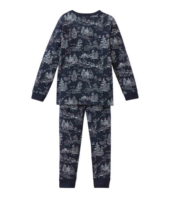 Pigiama per bambino blu SMOKING/bianco ECUME