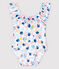 Costume da bagno intero ecoresponsabile bimba bianco MARSHMALLOW/bianco MULTICO