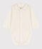 Body in cotone bebè con colletto bianco MARSHMALLOW