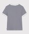 T-shirt a maniche corte in cotone a righe donna blu/bianco