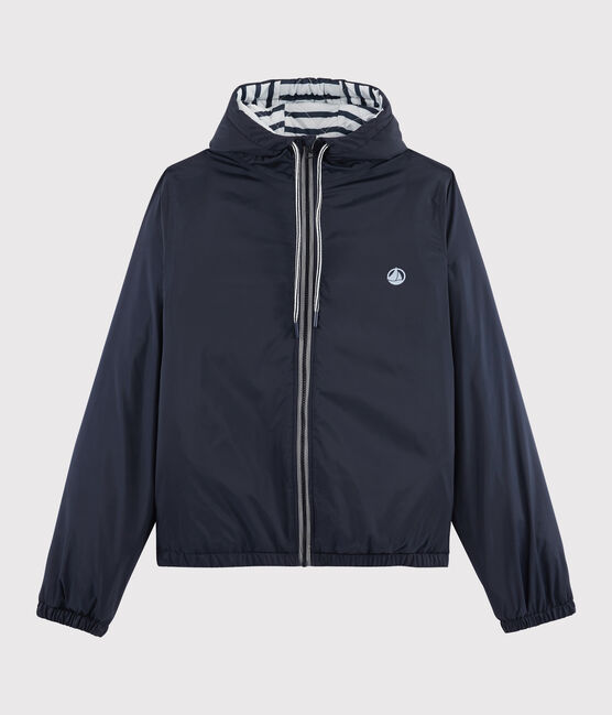 Giacca a vento calda e reversibile Donna/Uomo blu SMOKING