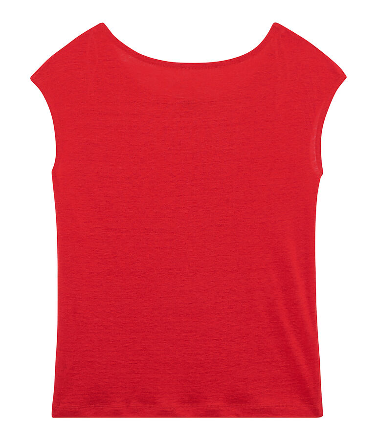 T-shirt in lino donna rosso PEPS