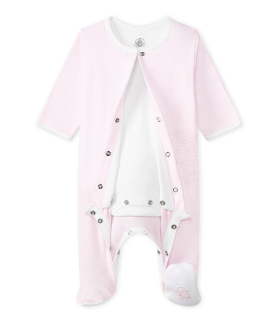 Bodygiama Bebé unisex rosa VIENNE/bianco ECUME