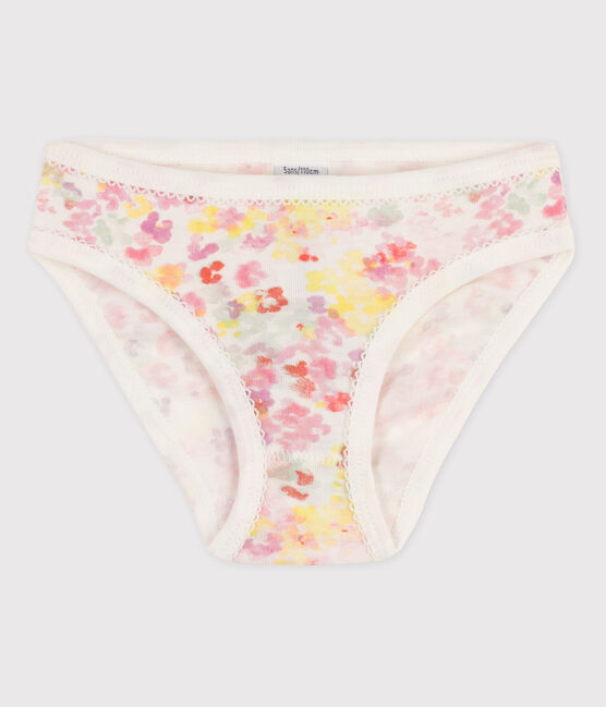 La mutandina in cotone per bambina bianco MARSHMALLOW/rosa ROSE/ MULTICO