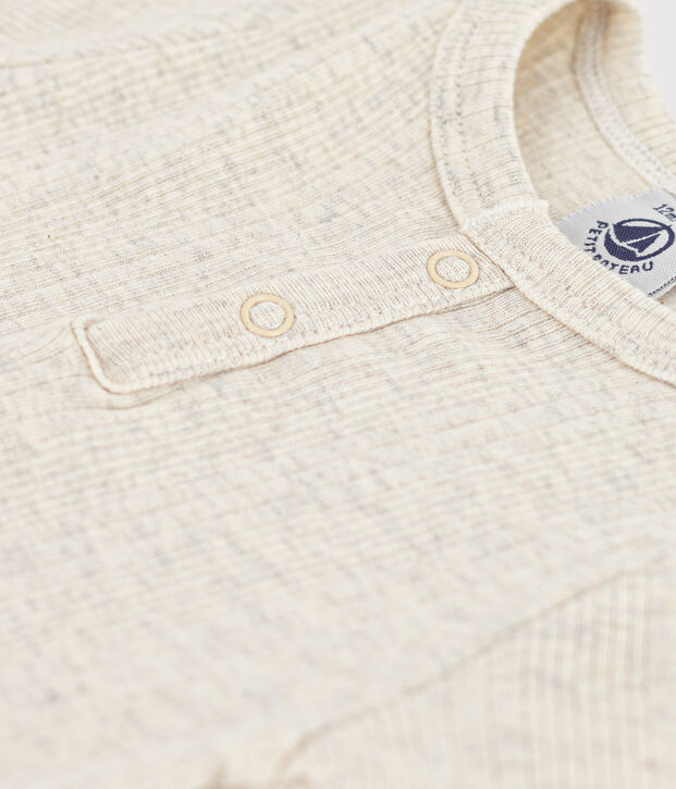 Body a manica corta scollo serafino in cotone beb&egrave; MONTELIMAR CHINE