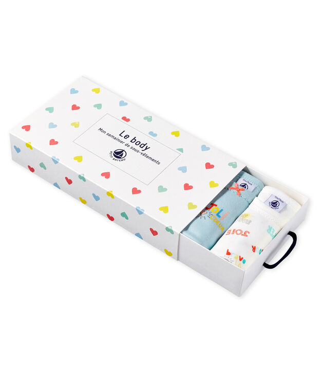 Confezione da 5 body manica corta beb&egrave; bambina multicolore