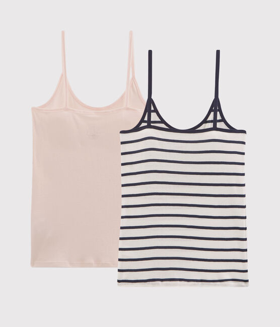 Confezione da 2 canottiere con spalline in cotone Donna variante 1