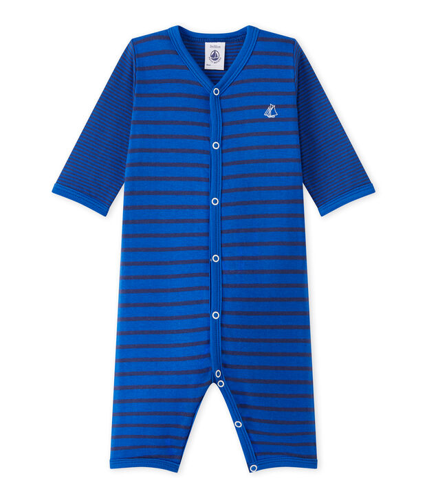 Tutina senza piedi beb&egrave; bambino blu/blu