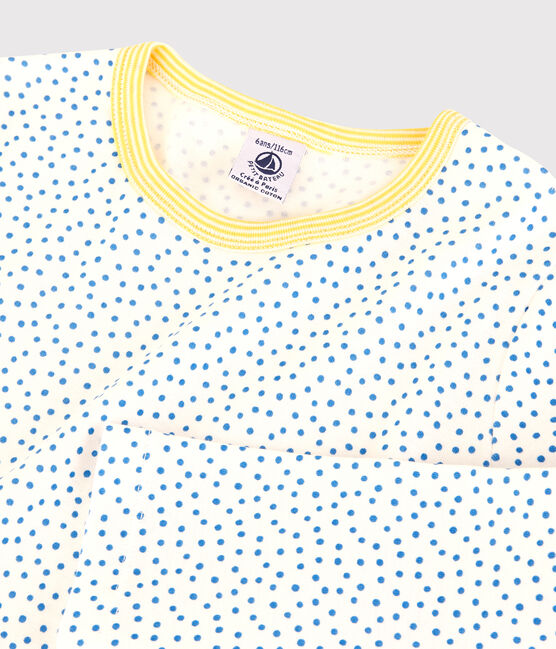 Pigiama fantasia bambina/bambino in cotone biologico bianco MARSHMALLOW/blu BRASIER