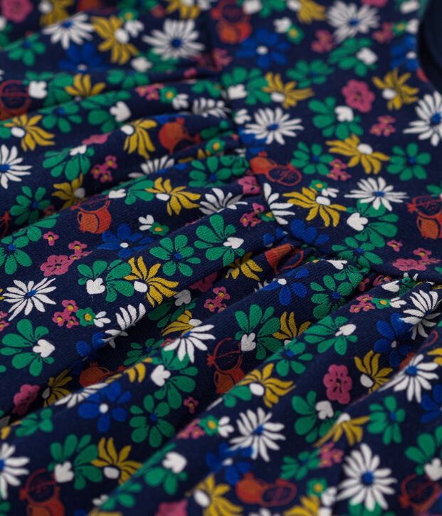 Abito beb&egrave; senza maniche in jersey leggero blu/multicolore