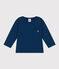 T-shirt a maniche lunghe in jersey fiammato per bebè blu INCOGNITO