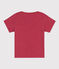 T-shirt a maniche corte beb&egrave; in jersey fiammato rosa