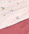Completo nascita due pezzi in cotone con blusa a volant rosa FLEUR/bianco MULTICO