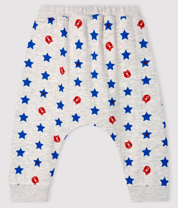 Pantalone in tubique beb&egrave; maschio grigio/multicolore