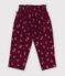 Pantaloni in velluto con stampa a fiori neonato rosso/multicolore