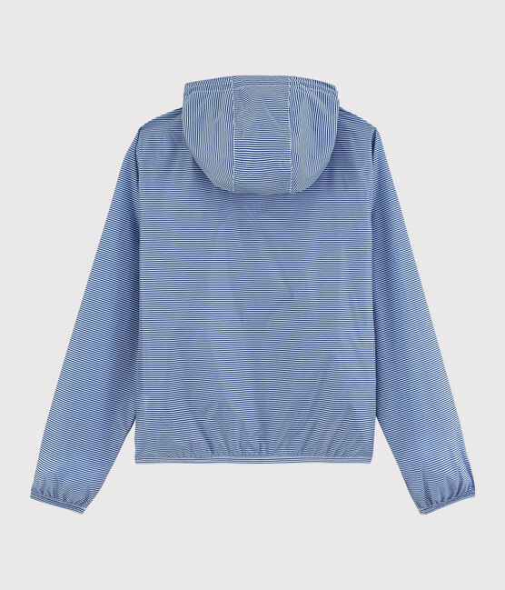 Giacchina antivento a righe Donna/Uomo blu SURF/bianco MARSHMALLOW