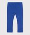 Leggings in cotone tinta unita neonato blu