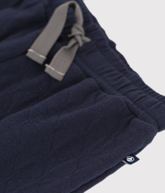 Pantaloni in tubique trapuntato bambino. blu SMOKING