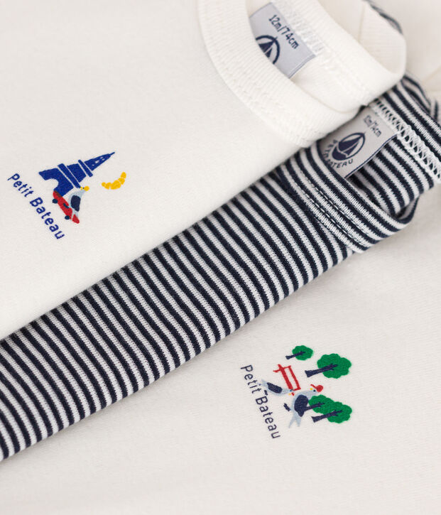 Confezione da 3 body a maniche corte in cotone per neonati multicolore