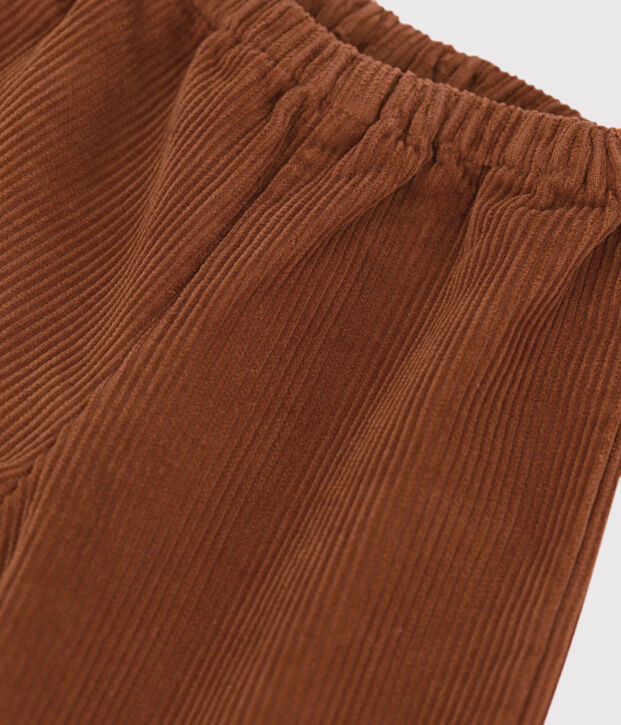 Pantalone beb&egrave; in velluto a coste grosse marrone