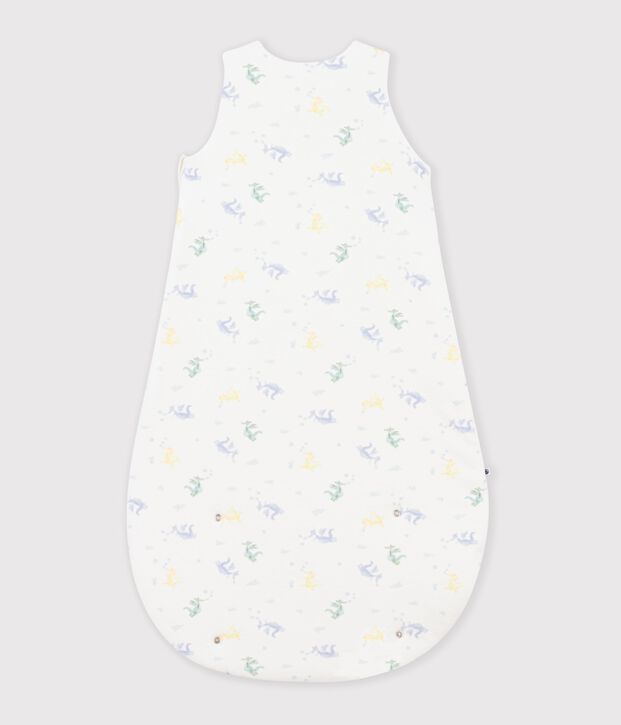 Sacco nanna neonato in cotone con draghi stampati TOG 3 bianco/multicolore